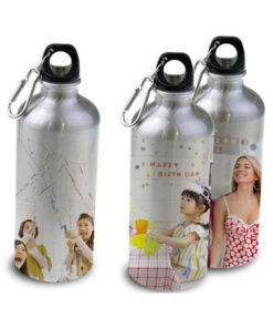 Bidon sport argintiu 750ml personalizat