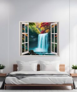Folie imprimata color pentru decor perete locuinta, dimensiune 125 x 110cm, model: VIEW TO HAVEN 39