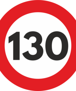 Autocolant Sticker "Limita Viteza" Reflectorizant - 130km/h