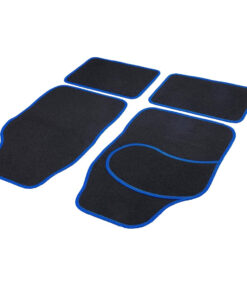 Set covorase auto textile universale Carguard 64 x 44 cm   44 x 29 cm - negru - albastru